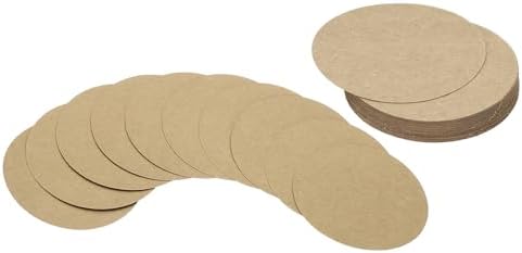 PATIKIL 3inch Circle Card Stock, 36Pcs Round Shape Cutouts Paper Thick Cardstock Coaster for DIY Craft Projects Classroom Bulletin Board Decor, Kraft Color
