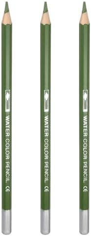 PATIKIL Watercolor Pencils, Olive Green Color Pencil Set Sketch Coloring Drawing Colored Pencils Bulk Artist Drawing Supplies for Adult Coloring Book Blending, 3 Pcs