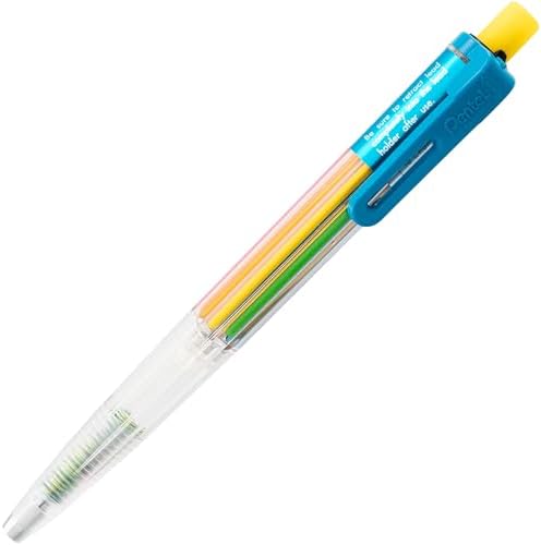 Pentel 8 Color Automatic Pencil Box Set, Assorted Accent Clip Colors, 8 Color Lead Refills and Sharpener (PH158-ST)