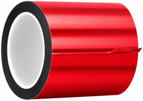 GGR Supplies MMYP-1 Red Metalized Polyester Film Tape, 6 Inch x 72 Yds
