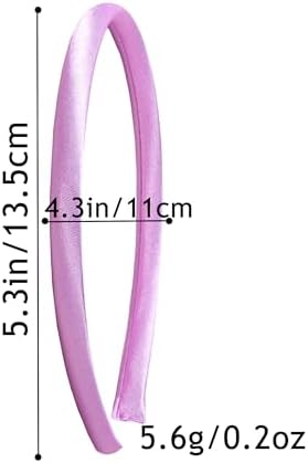 30Pcs Satin Blank Headbands DIY Hair Accessories for Women Girls