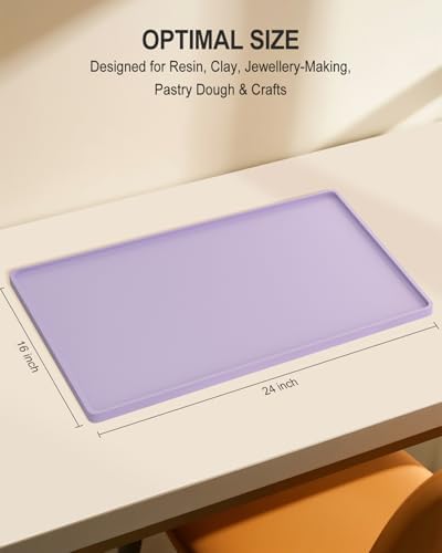 Silicone Art Mat for Crafts, 16" x 24" Waterproof Non-Slip Painting Mat