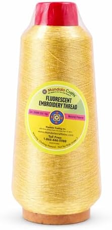 Mandala Crafts Metallic Gold Embroidery Floss for Sewing, 3281 Yard Spool