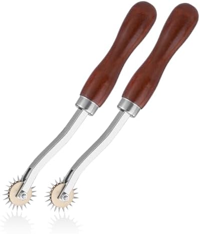Luanrm Tracing Wheel Sewing Tool 2pcs 4mm Leather Needle Point 6.88in
