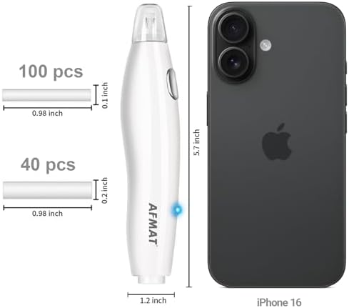 AFMAT Electric Eraser for Artists, 140 Eraser Refills, Rechargeable Electric Erasers for Drawing, Artist Erasers for Drafting, Painting, Sketching, Architectural Plans, Detailer Tool EE03(White)