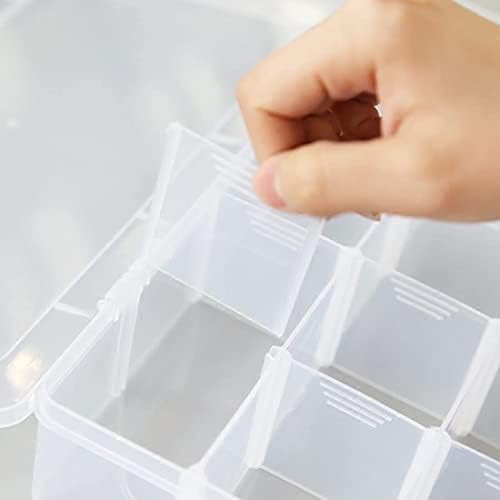 Washi Tape Storage Box, 6-Compartment Grid Slot Plastic Storage Box Jewelry Bead Tool for Washi Tape, Art Supplies and Sticker Container Organizer Case