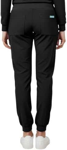 Med Couture Luma Jogger Scrub Pants for Women with Rib Knit Waistband