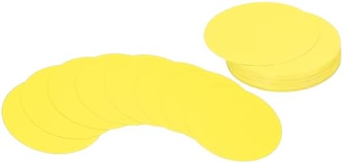 PATIKIL 3inch Circle Card Stock, 36Pcs Round Shape Cutouts Paper Thick Cardstock Coaster for DIY Craft Projects Classroom Bulletin Board Decor, Yellow