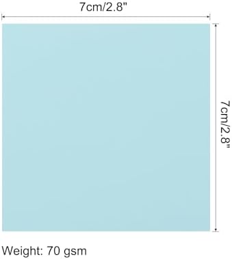 MECCANIXITY 50 Sheet Origami Paper Double Sided Light Blue 2.5x2.5 Inch Square Sheet for Art Craft Project, Beginners, Gift Decoration