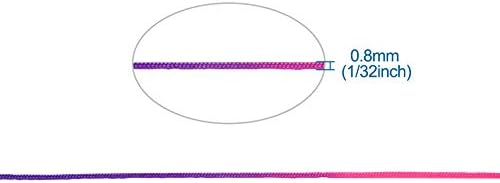 100 Yards 0.8mm Braided Nylon Crafting Thread Chinese Knotting Beading String Macrame Cord Rope for Necklace Bracelet Jewelry Craft Making, Colorful