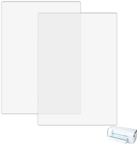 1Pair Cutting Pads, 12.75"x8.75"x0.12" Clear Polycarbonate Plastic Cutting Plates Compatible with Big Shot Plus&Big Shot Switch Plus Die-Cutting Machine, Die-Cutting and Embossing Pad Replacements