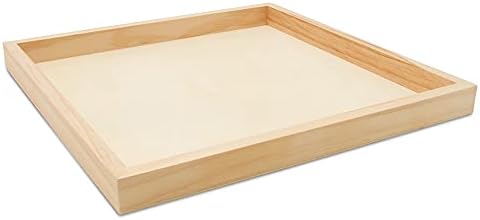 Wood Canvas Panel Cradled 10 x 10 inch, Pack of 3 Blank Framed Wood Signs for Painting, Shadow Box, & Tray Crafts, by Woodpeckers