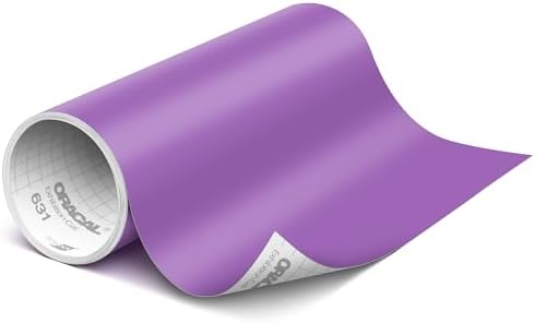 ORACAL 631 Matte Lavender Vinyl Durable Roll Easy to Weed Permanent Adhesive Craft Vinyl for Plotting Machines, Decals & DIY Projects 12” x 10ft