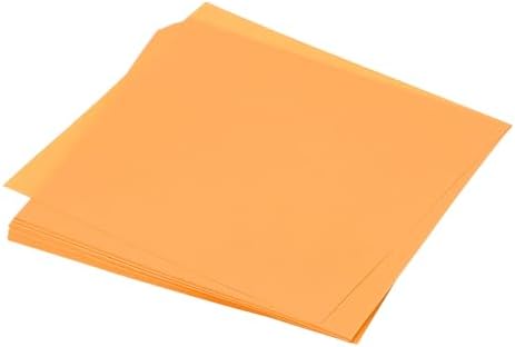 MECCANIXITY 50 Sheet Origami Paper Double Sided Fluorescent Orange 5x5 Inch Square Sheet for Art Craft Project, Beginners, Gifts Decor