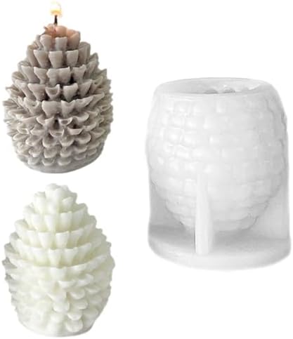 Christmas Pinecone Silicone Candle Molds Soap Mold 3D Xmas Theme Resin Concrete Mould DIY Supplies Ornament Mold Autumn Table Home Decor 1pcs