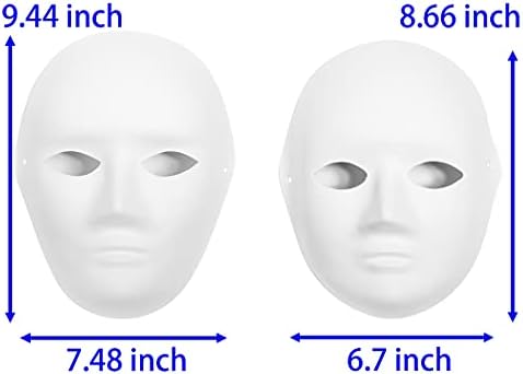 CALPALMY Paper Mache Mask 14&16&30 Packs - for Artistic Projects, Theater, Halloween, Masquerade Parties, Classroom Art