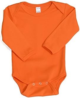 Monag Long Sleeve Baby Bodysuit, Long Sleeve Blank Solid Color Baby One-Piece, 100% Cotton Infant Bodysuit, Creeper