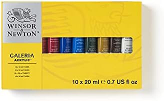 Winsor & Newton Galeria Acrylic Paint, 10 x 20ml (0.7--oz) Tube Paint Set