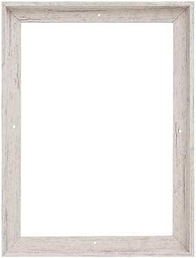 Pixy Canvas Floater Frame 18x36 for 0.75 inch Deep Canvas Paintings/Canvas Prints/Wood Canvas Panels/Wall Art/Wall Decor/Home Decor/Artwork, (Distressed White, 18 x 36 inch, Portrait)