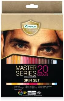 MASTERART Colored Pencils Master Series 20 Colors in Special Collection for Kids and Adults Coloring (SKIN SET)