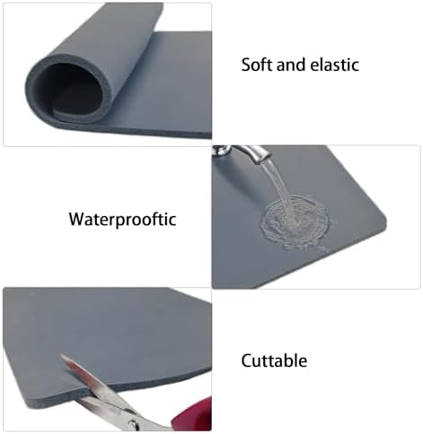 LGIB Silicone Heat Press Mat 24x16 Inch, Heat Resistant & Fireproof, Double Sided Washable Pad for Vinyl Ironing, HTV Transfer, Sublimation & Crafting Projects,Gray