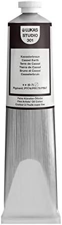 Lukas Studio Artist Oil Color Paints - High-pigment oil paint made with natural binder for artist, painting, & more! - [Cassel Earth - 200 mL]