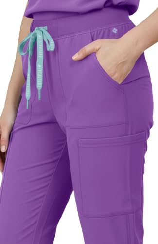 Med Couture Luma Jogger Scrub Pants for Women with Rib Knit Waistband