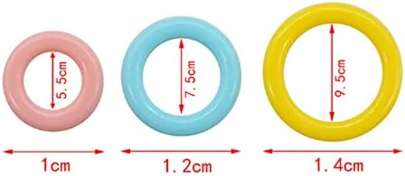 Hilsayum 240PCS Round Knitting Stitch Rings Plastic Crochet Stitch Markers with 10 Grid Storage Box Sewing Accessories