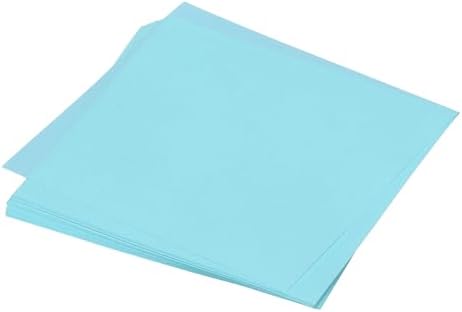MECCANIXITY 50 Sheet Origami Paper Double Sided Light Blue 4x4 Inch Square Sheet for Art Craft Project, Beginners, Gifts Decor