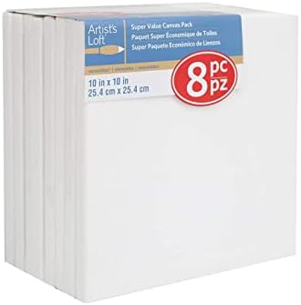 Artist's Loft 10" x 10" Super Value Canvas, 4 Packs: 8 ct. (32 Total)