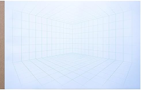 Koala Tools - 40-Page Drawing Pad for 2-Point Perspective, Room Grid Sketch Pad with 3D Virtual Walls Design, Gridded Graph Paper for Interior Room Design, Industrial, Architectural 11 x 17 inches