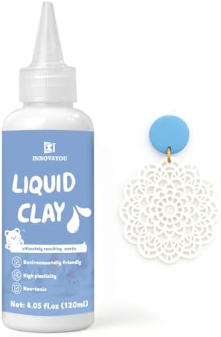 INNOVAYOU 120ml White Liquid Polymer Oven-Bake Clay, Baking Molding