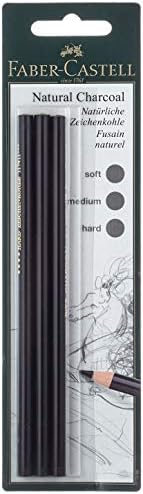 Faber-Castell Pitt Natural Willow Charcoal Pencil Set Set of 3