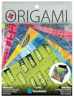 Yasutomo Origami Painted Paper Mishmash, with 6 Patterns and 24 Sheets, Size 5 7/8” Square, Arts and Crafts Supplies