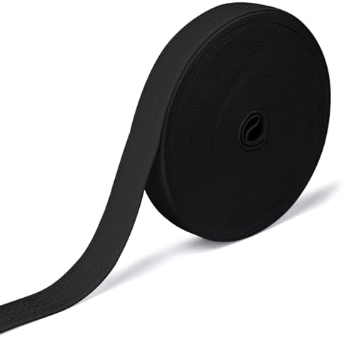 Airisoer Elastic Bands for Sewing 3/4 Inch x 12 Yards, Black