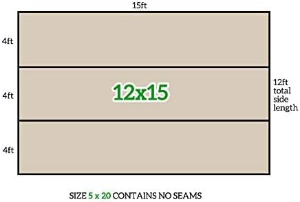 GREEN LIFESTYLE All Purpose Canvas Drop Cloths - Drop Cloth for Painting, Floor Cover, Heavy Duty Protection for Furniture & Surfaces, Reusable Painters Canvas Tarp for Renovation & Home (12x15)