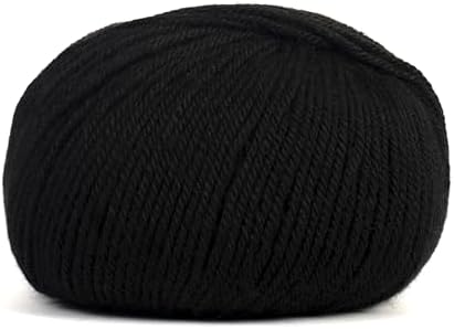 100% Baby Alpaca Yarn for Knitting & Crocheting - Set of 3 Skeins of Premium Yarn DK - Lightweight, Hypoallergenic & Thermal Peru Made - Ideal for Delicate Projects (N050 - Black)