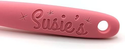 Customizable Silicone Spatula - Personalized Kitchen Tool for Unique Cooks - Heat-Resistant, Non-Stick, and Ergonomic - Your Name Embossed - Perfect Gift Idea (Pink)