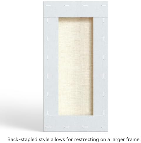 PHOENIX 6x12 Inch 6 Pack Artist Canvas - Small Rectangle Canvases for Painting - 3/4 Inch Profile, 100% Cotton 11 Oz. Gesso Primed White Blank Professional Canvas Oil & Acrylic Paints