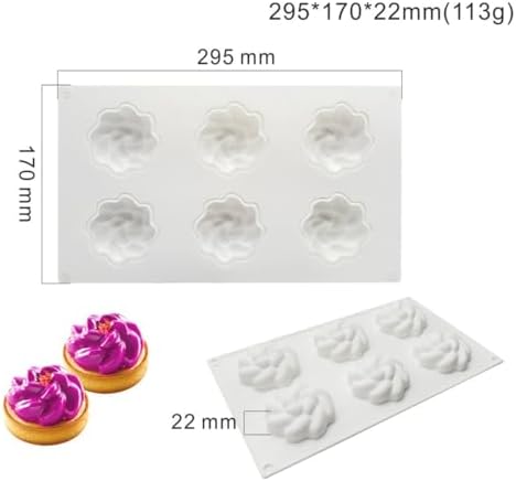 Silicone Mold for Baking Cakes,Soap Molds,Flower Shape Silicone Molds for Homemade French Dessert Mold for Pastry Chocolate,Jelly Chocolate Mold ＆ Ice Cube Tray (H_ Flower)