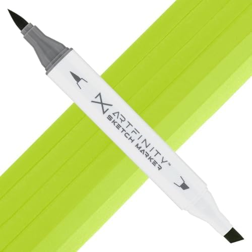 Artfinity Sketch Markers - Avocado YG1-5, Vibrant, Professional, Dye-Based Alcohol Markers for Artists, Drawing, Travel, & More