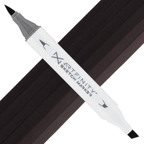 Artfinity Sketch Markers - Warm Gray 10 WG10, Vibrant, Professional, Dye-Based Alcohol Markers for Artists, Drawing, Travel, & More