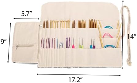 Teamoy Knitting Needle Crochet Hook Case Organizer Holder(up to 11"), Tree