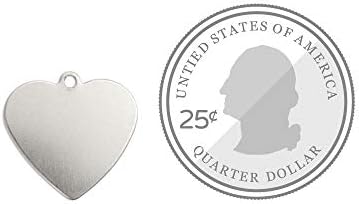 ImpressArt - Premium Metal Stamping Blanks for Metal Stamping and Jewelry Making (24 Pack) (5/8" Heart, Alkeme)