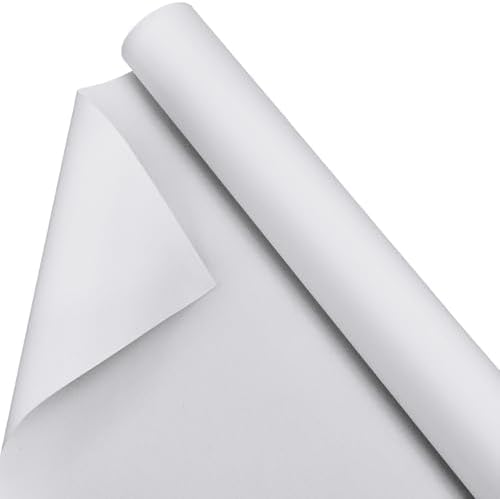 Kinlop 48 Inch X 10 Feet Double Primed Cotton Canvas Roll, White