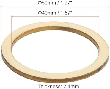 uxcell 50Pcs 50mm(2-inch) Natural Wood Rings, Unfinished Wooden Pieces Circle Ornaments Wreath Frame Ring for Home Decor, DIY Crafting