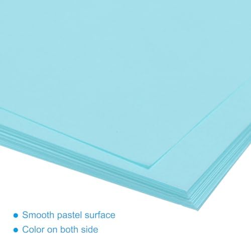 MECCANIXITY 50 Sheet Origami Paper Double Sided Light Blue 4x4 Inch Square Sheet for Art Craft Project, Beginners, Gifts Decor
