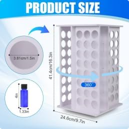96 Holes Rotating Acrylic Paint Holder Organizer, 360° Paint Bottle Storage Rack for 2 oz Craft Paints, Large Capacity Acrylic Paint Organizer, Space Saving Paint Storage Holder