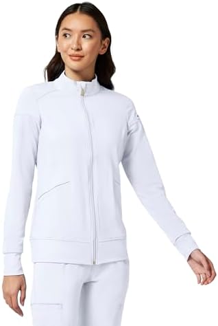 Cherokee iFlex Scrub Jacket for Women 2 Pocket Zip Front