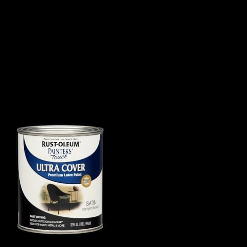 Rust-Oleum Painter's Touch Latex Brush-On Paint, Satin Canyon Black